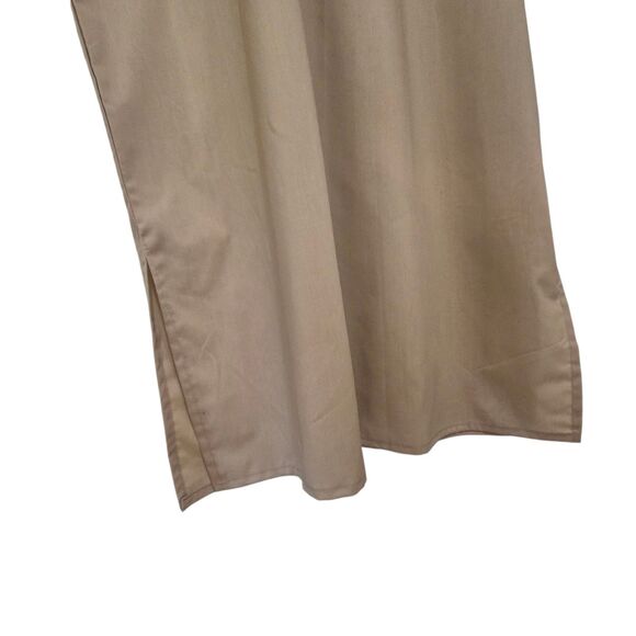 Khatab Egyptian Cotton Kaftan Dress XXL Tan with Brown Trim And Embroidery Boho - Picture 9 of 10